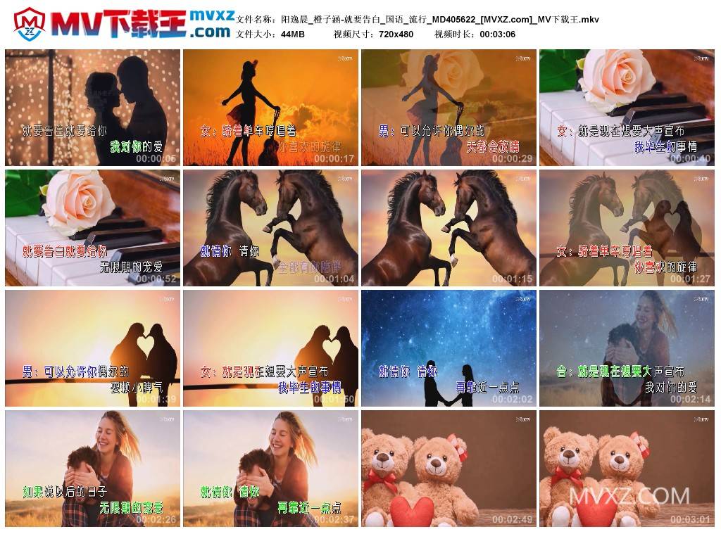 阳逸晨_橙子涵-就要告白_国语_流行_MD405622